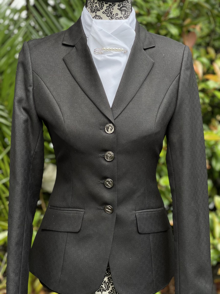 Equestrian Fashion Black Shimmer Hacking Jacket - Just Neigh