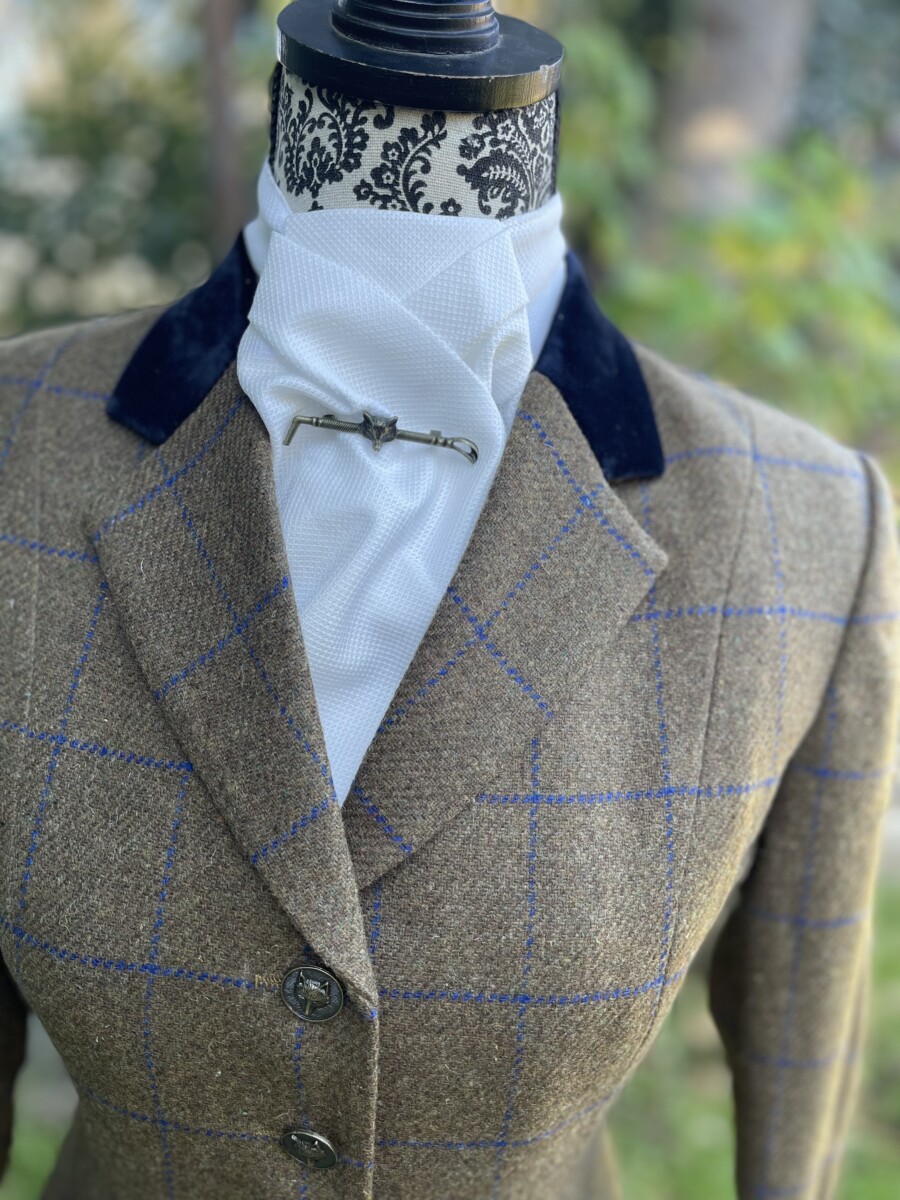 Olive Brown with Blue Windowpane - Just Neigh